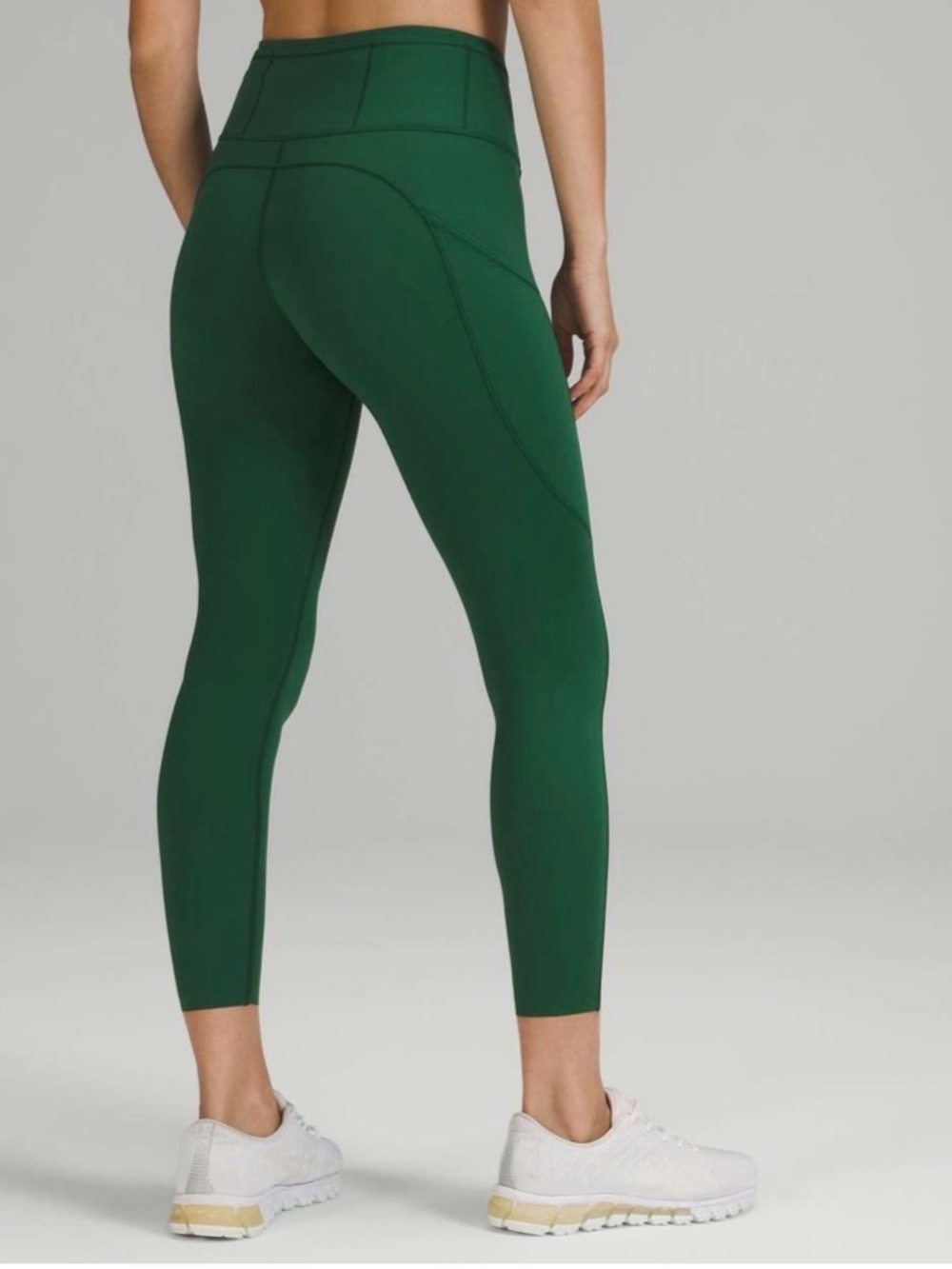 NWT Lululemon Fast and Free High-Rise Tights 25" Everglade Green Size 8